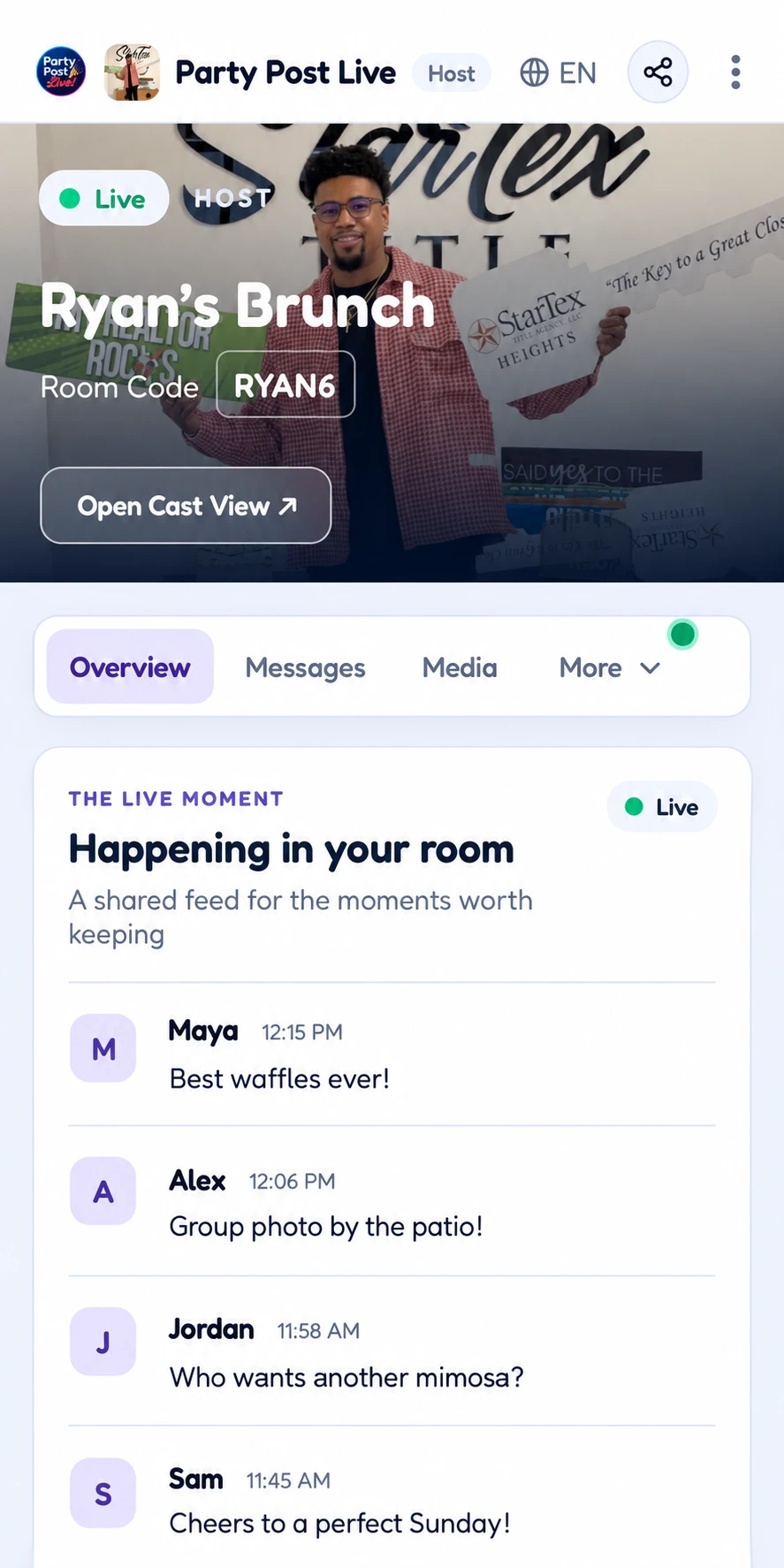 Start a room.